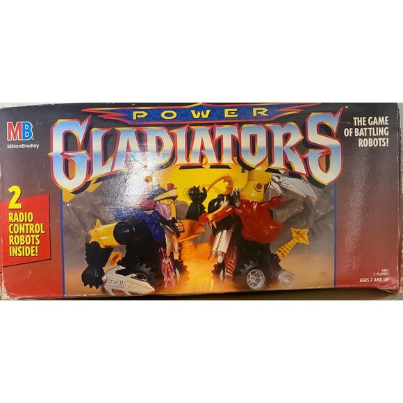 Milton Bradley Power Gladiators 1993 Radio Control Robots Game 2-Player Set Ages - Picture 1 of 8